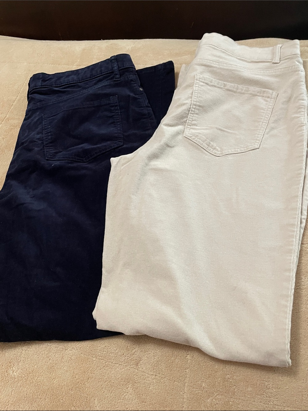 Croft & Barrow Navy and Cream    Corduroy Jeans